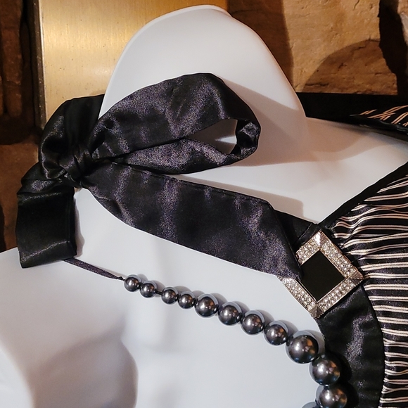 Silk stripped mini dress - Picture 3 of 5